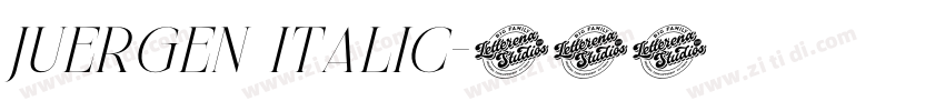 Juergen Italic字体转换 Juergen Italic字体转换